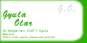 gyula olar business card